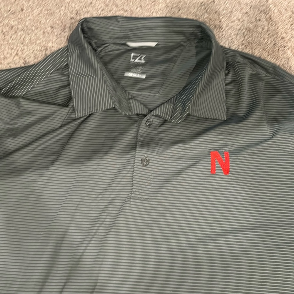 Nebraska Huskers Mens Cutter & Buck Polo XL